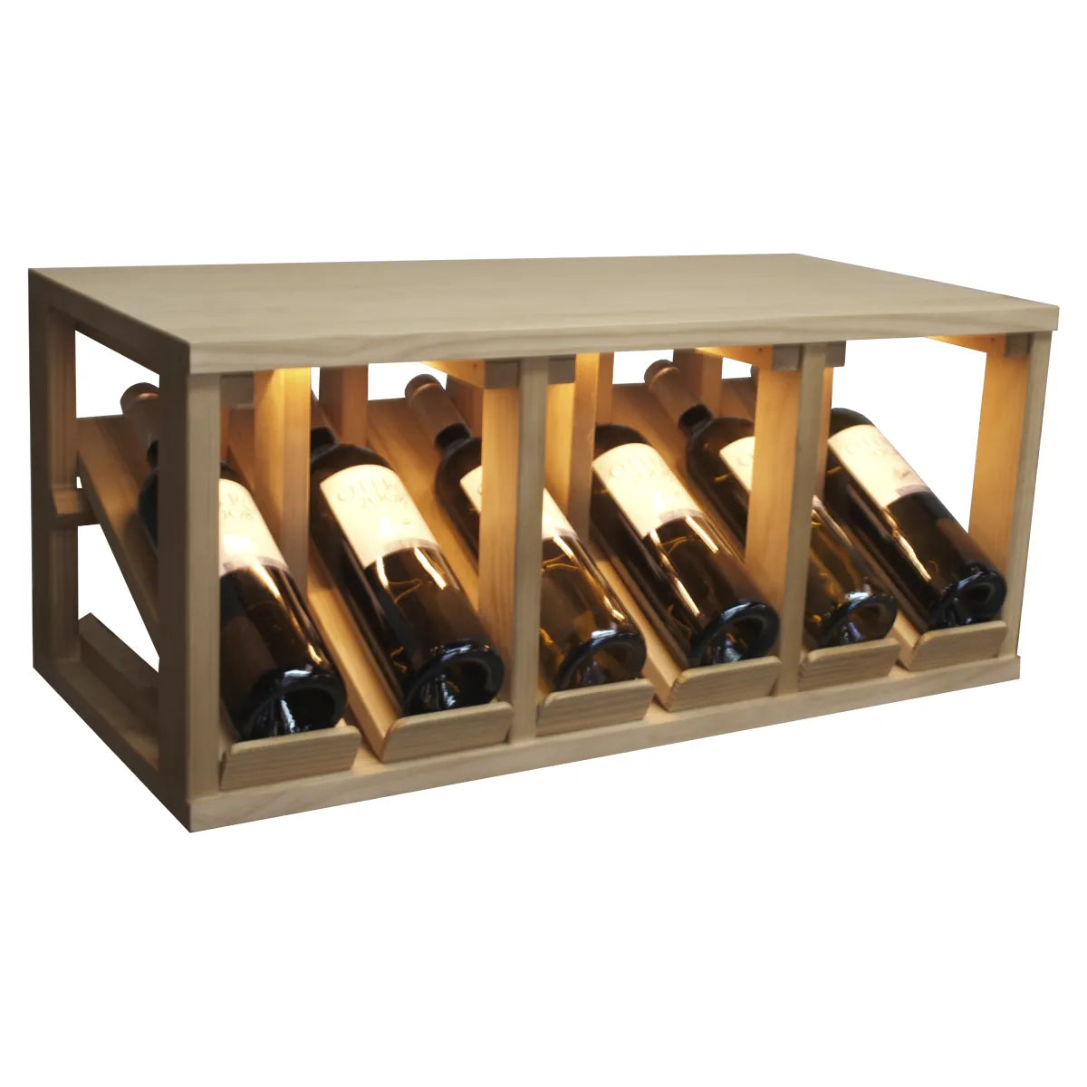 Garrafeira para 6 garrafas Expovinalia Villafranca Godello 2192 – Pinho com acabamento de carvalho claro – EX2192