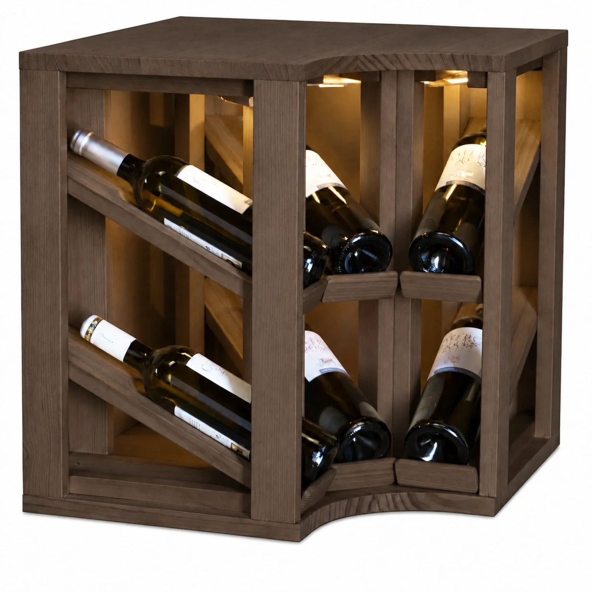 Garrafeira para 6 garrafas Expovinalia Villafranca Godello 2198 – Pinho escuro – HX2198