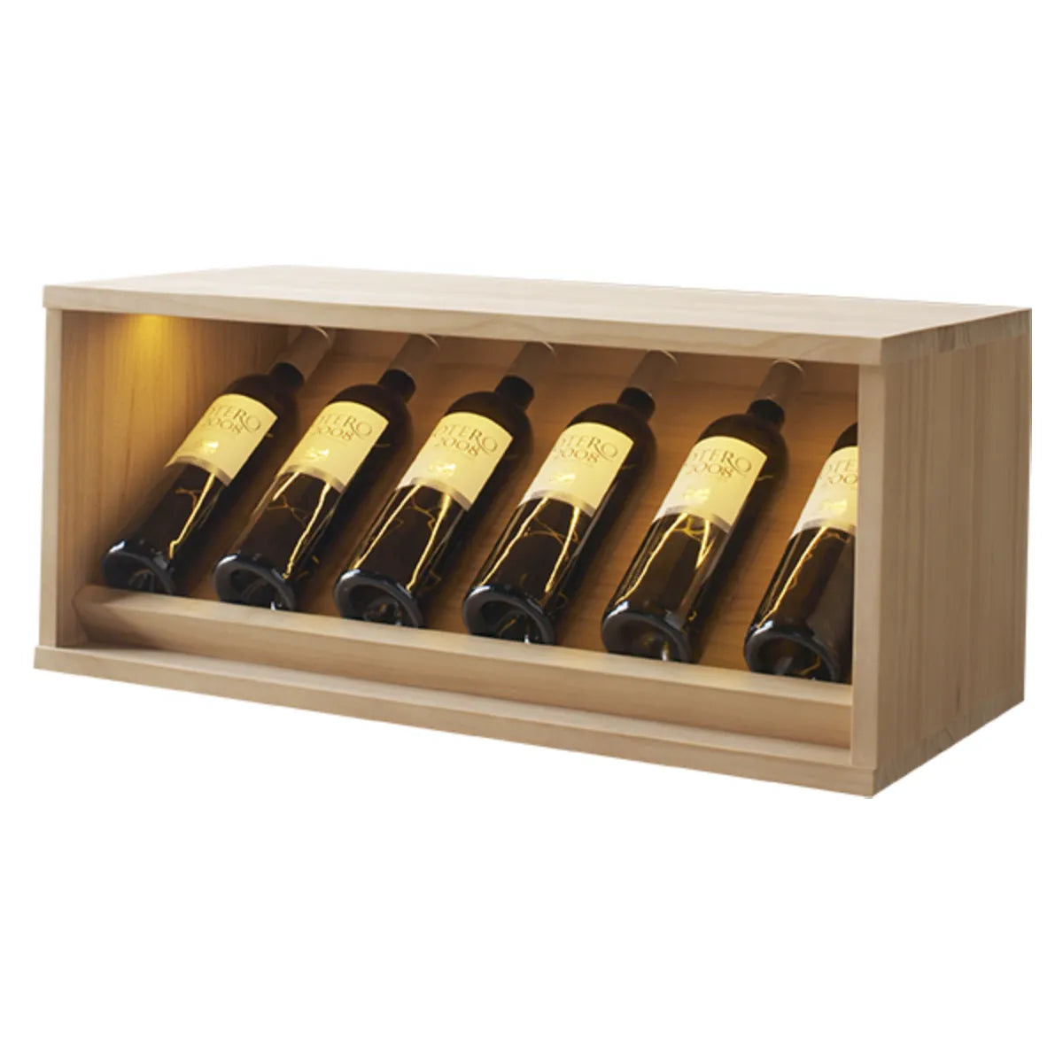 Garrafeira para 6 garrafas Expovinalia Villafranca Godello 2292 – Pinho com acabamento de carvalho claro – EX2292