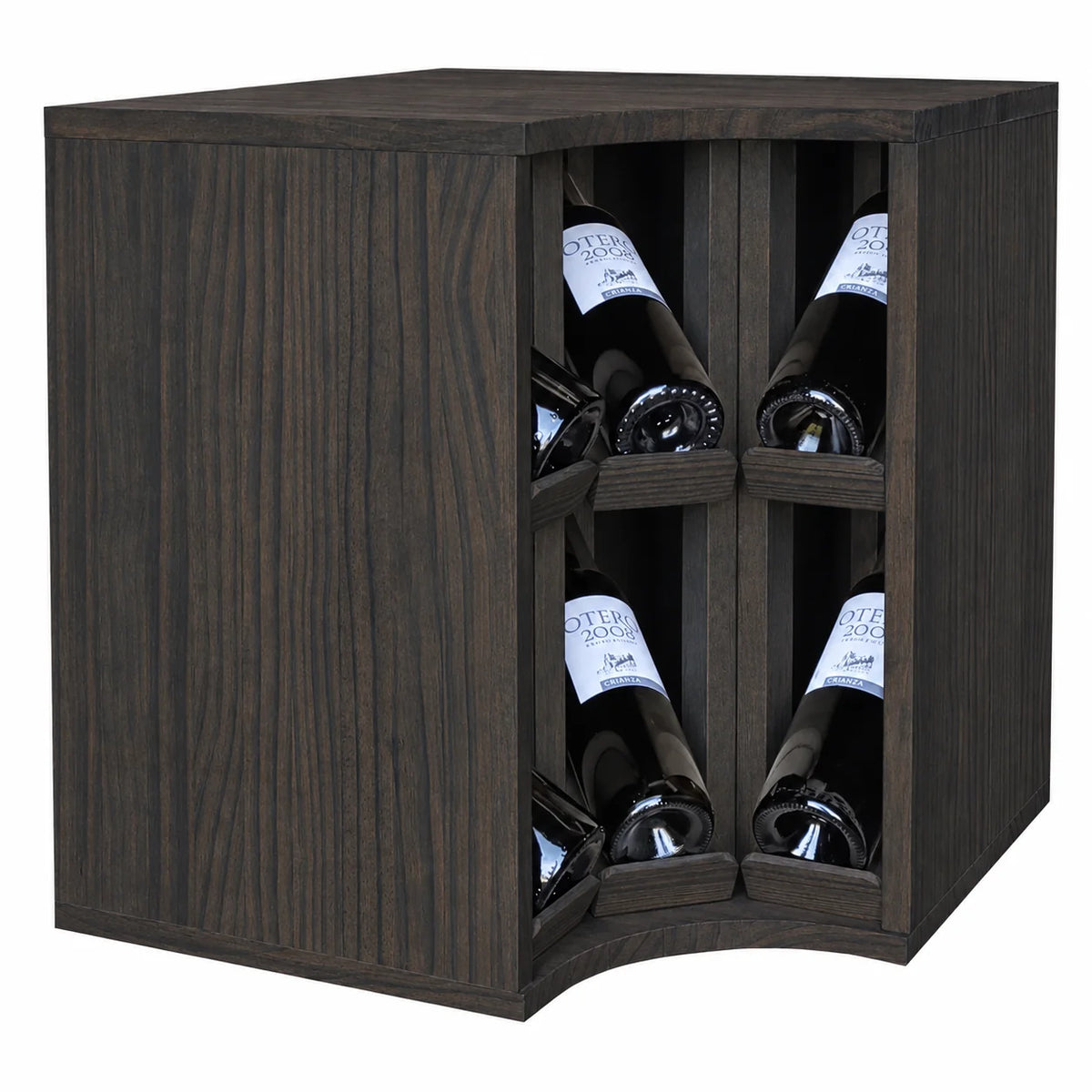 Garrafeira para 6 garrafas Expovinalia Villafranca Godello 2297 – Pinho preto – BX2297