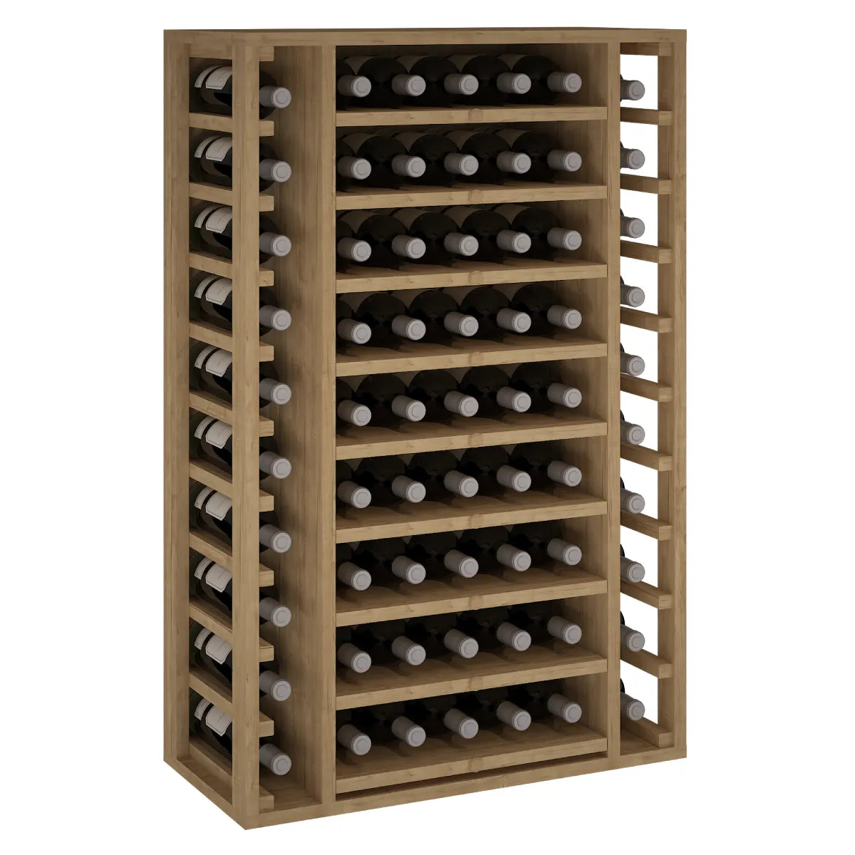 Garrafeira para 65 garrafas Expovinalia Arganza Godello 2540 – Pinho com acabamento de carvalho claro – EX2540
