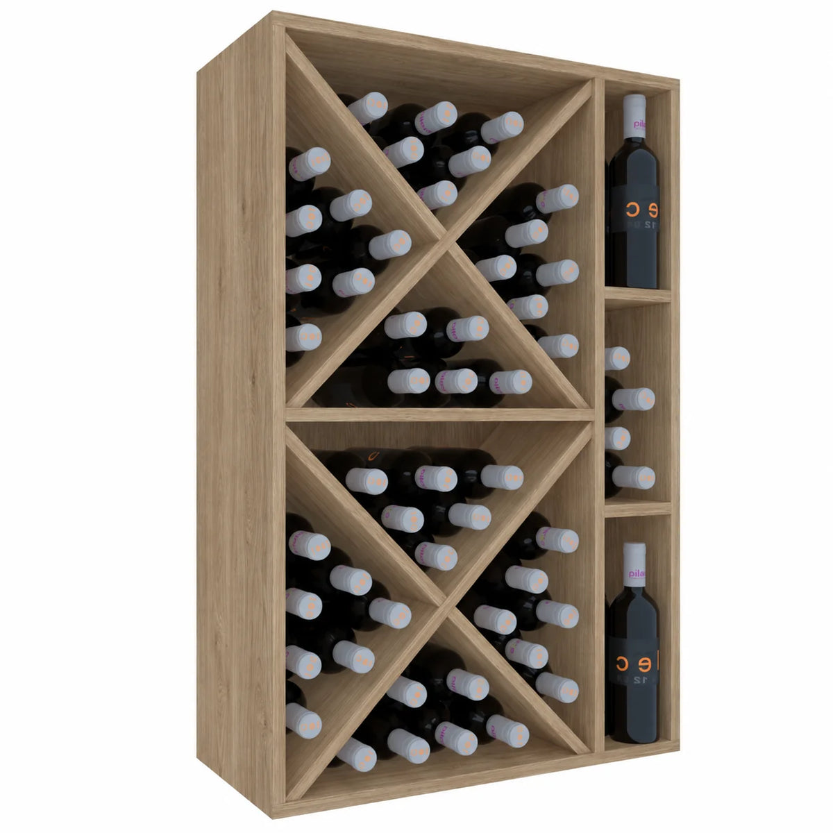 Garrafeira para 66 garrafas Expovinalia Corullón 2 Godello 2537 – Carvalho natural – ER2537