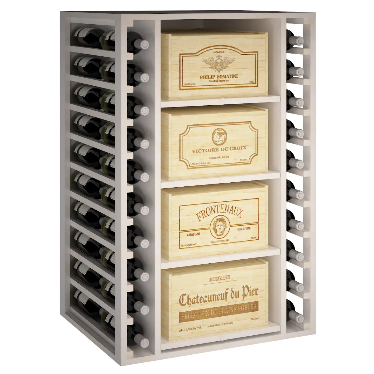 Garrafeira para 68 garrafas Expovinalia Arganza Godello 2546 – Pinho branco – EW2546