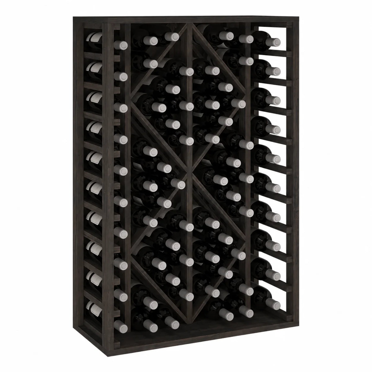 Garrafeira para 68 garrafas Expovinalia Toral Godello 2530 – Pinho preto – BX2530