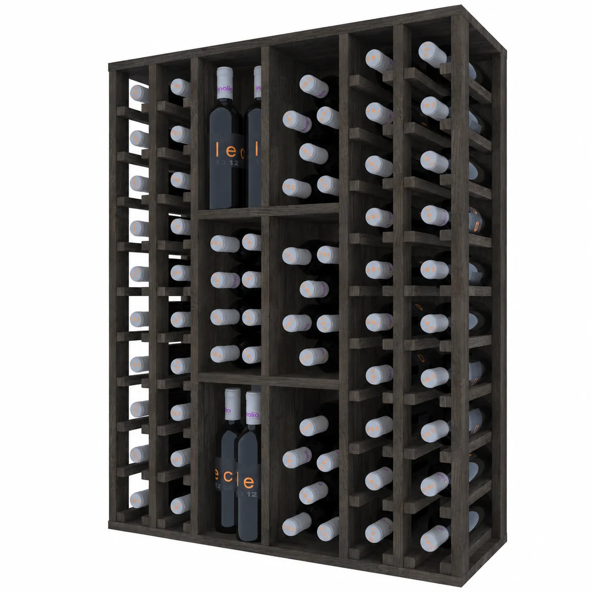 Garrafeira para 88 garrafas Expovinalia Pitanza Godello 2528 – Pinho preto – BX2528