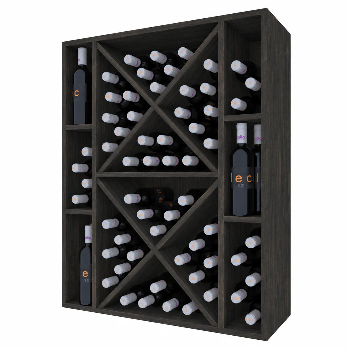Garrafeira para 90 garrafas Expovinalia Toral Godello 2538 – Pinho preto – BX2538