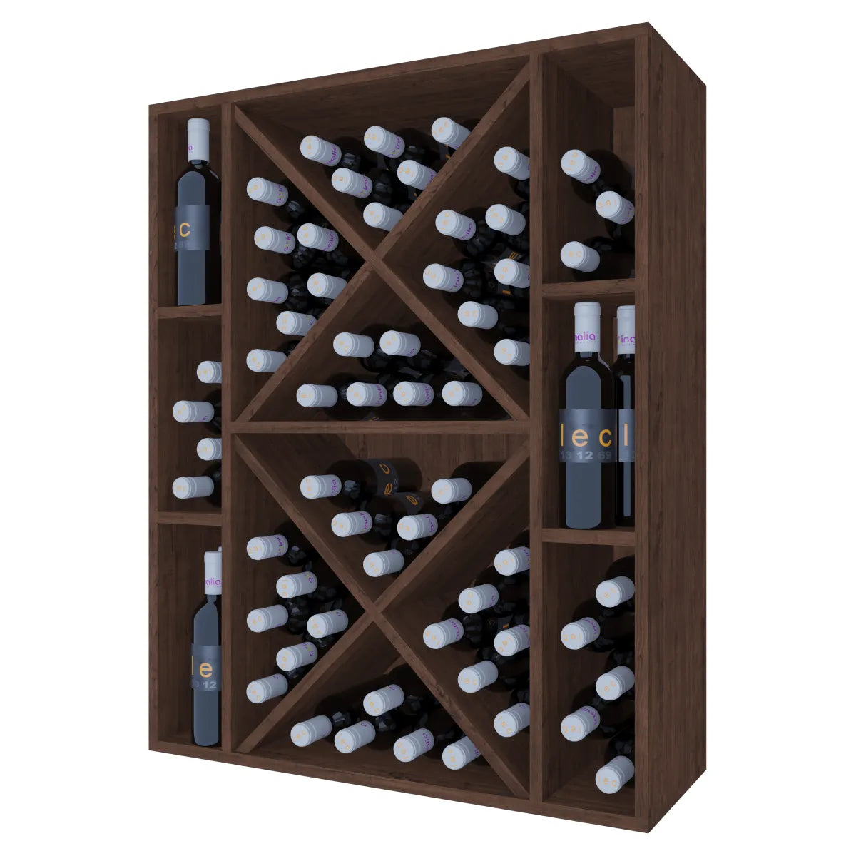 Garrafeira para 90 garrafas Expovinalia Toral Godello 2538 – Pinho escuro – HX2538