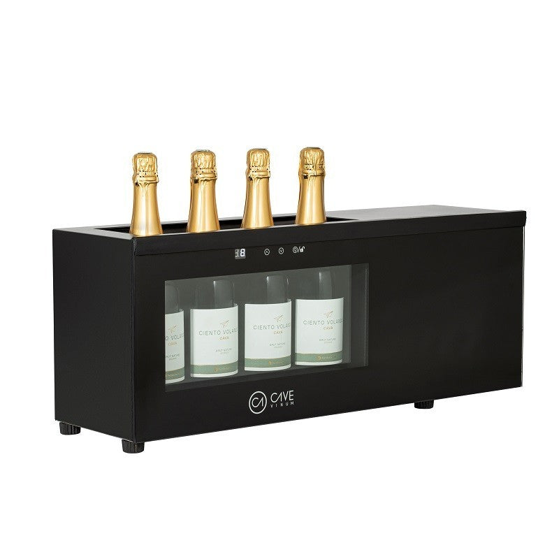 Refrigerador de vinho Cave Vinum CV-7DC com compressor, display digital e temperatura ajustável de 4 a 12 ºC.