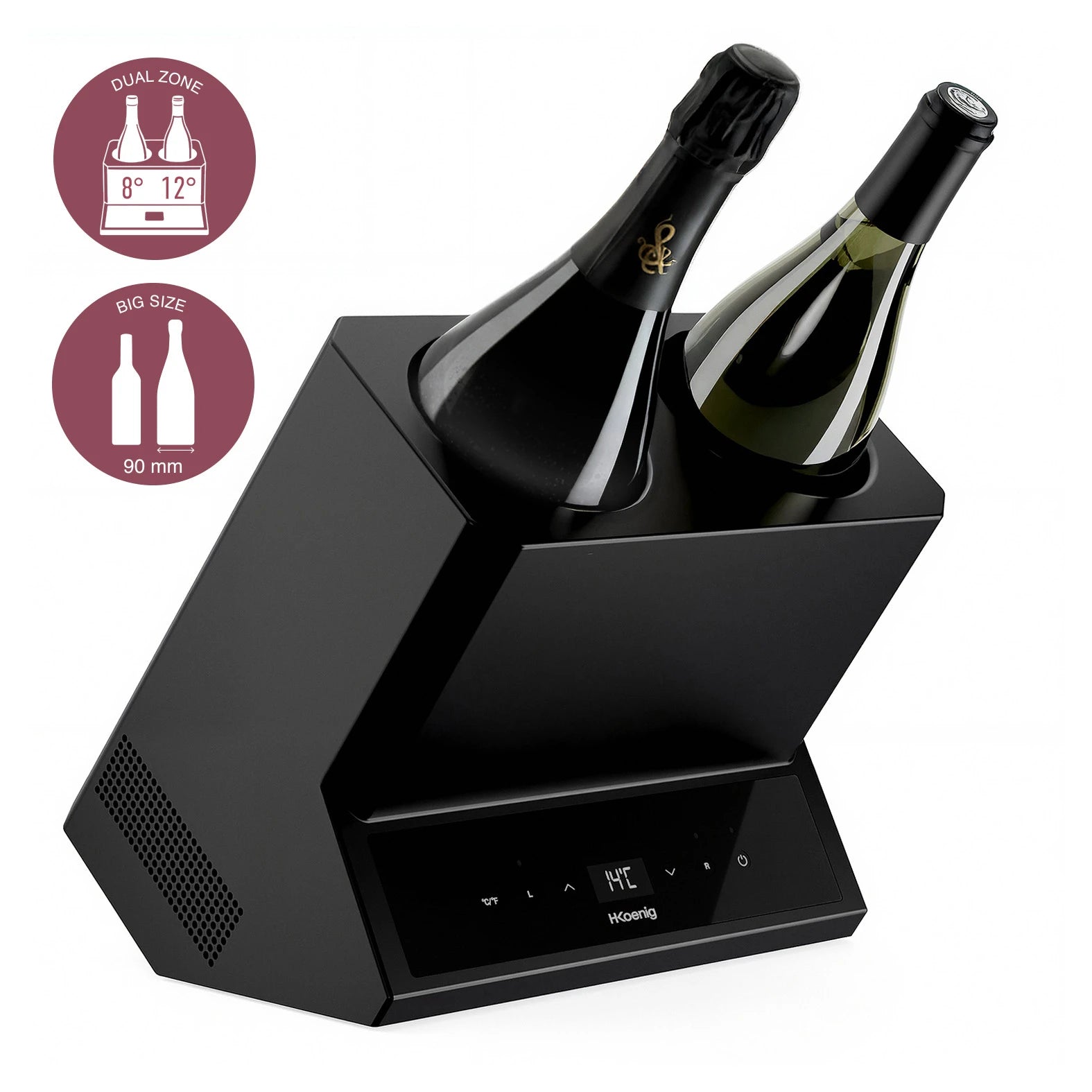 Arrefecedor de vinho para 2 garrafas H.Koenig LVX28