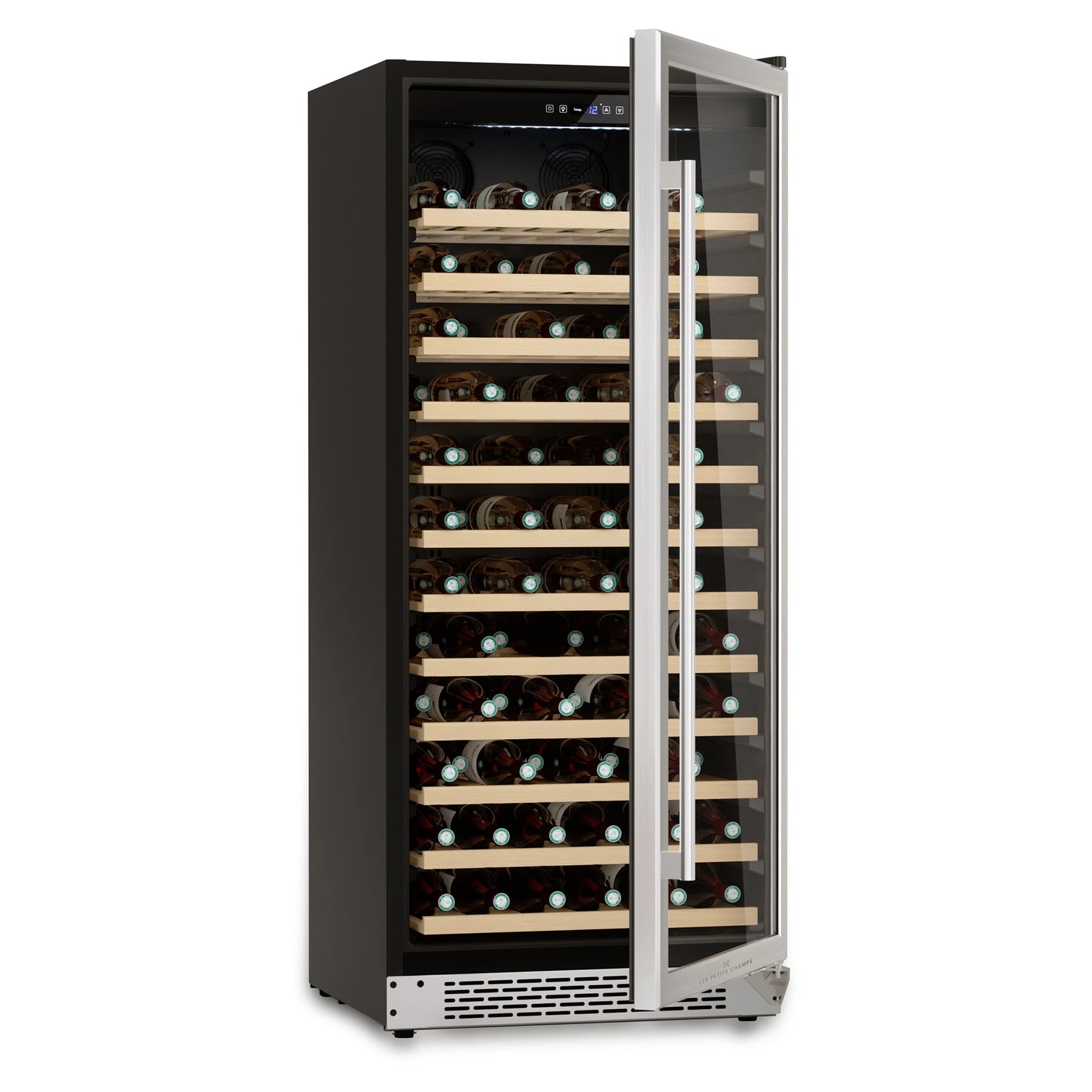Cave de vinho 100 garrafas Les Petits Champs CAVCE100 com porta inox e vidro anti-UV.