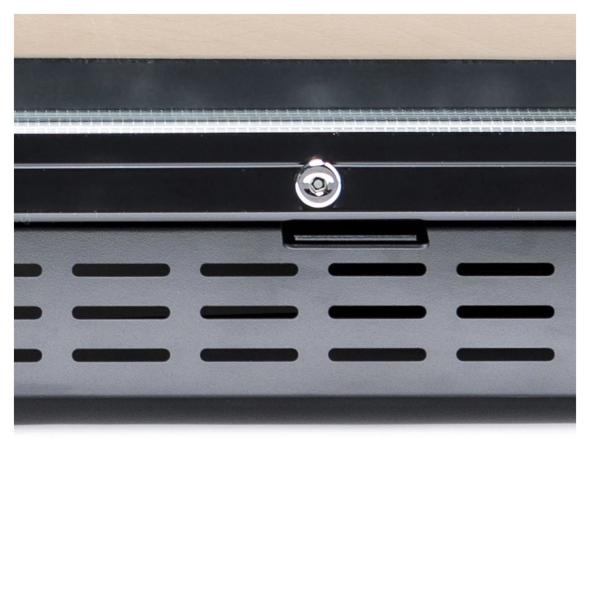 Cave de vinho Vinobox V110 GC 1T Black de livre instalação com porta reversível anti-UV.