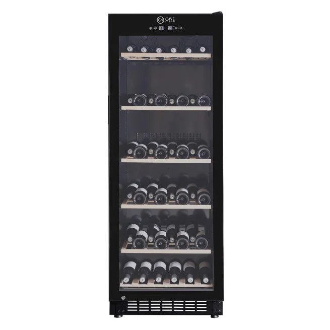 Cave de vinho 120-130 garrafas Cave Vinum CV-151-N preta encastrável de chão com porta de vidro anti-UV.