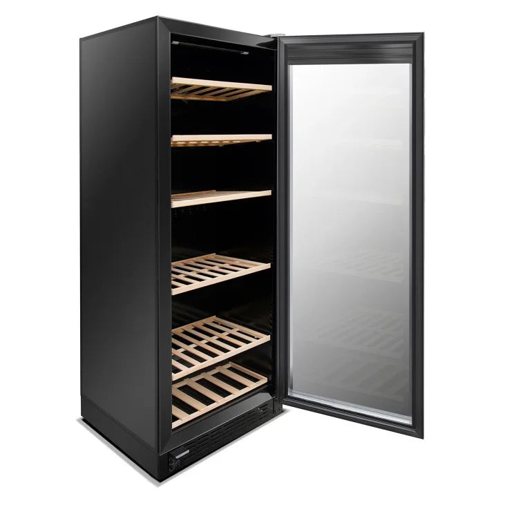 Cave de vinho Cave Vinum CV-151-N encastrável com display digital tátil, luz interior e fechadura.