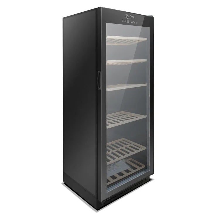 Prateleiras de madeira da Cave Vinum CV-151-N para organizar grandes coleções de vinho.