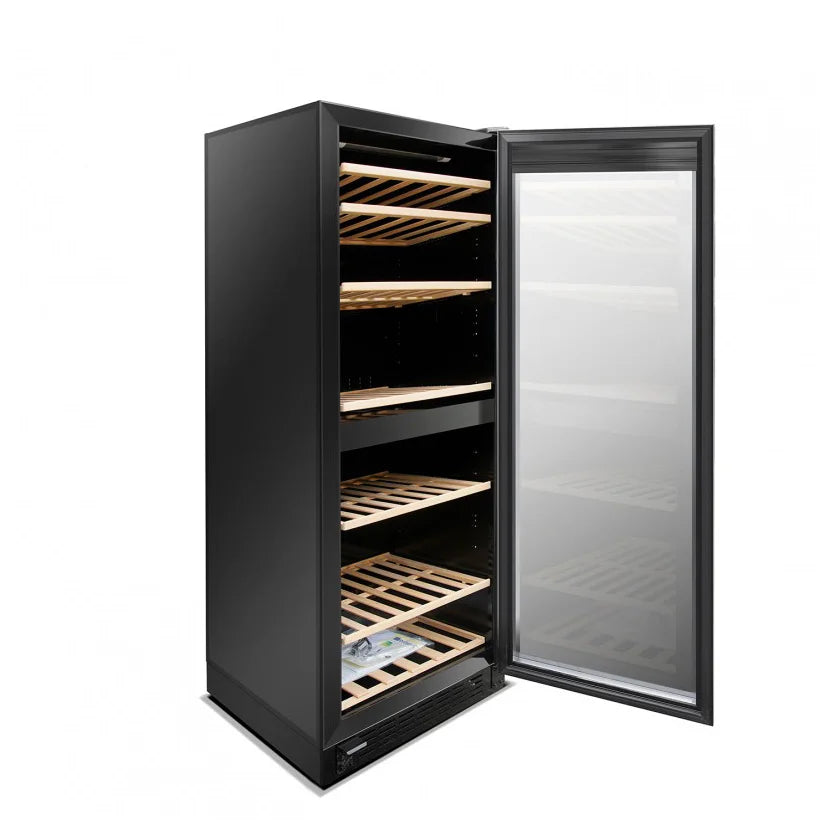 Prateleiras da Cave Vinum CV-111-N-2T para garrafas de vinho em conservação estável de dupla zona.