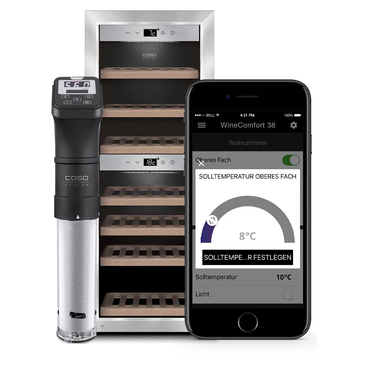 Cave de vinho Caso Design WineChef Pro 126 2D