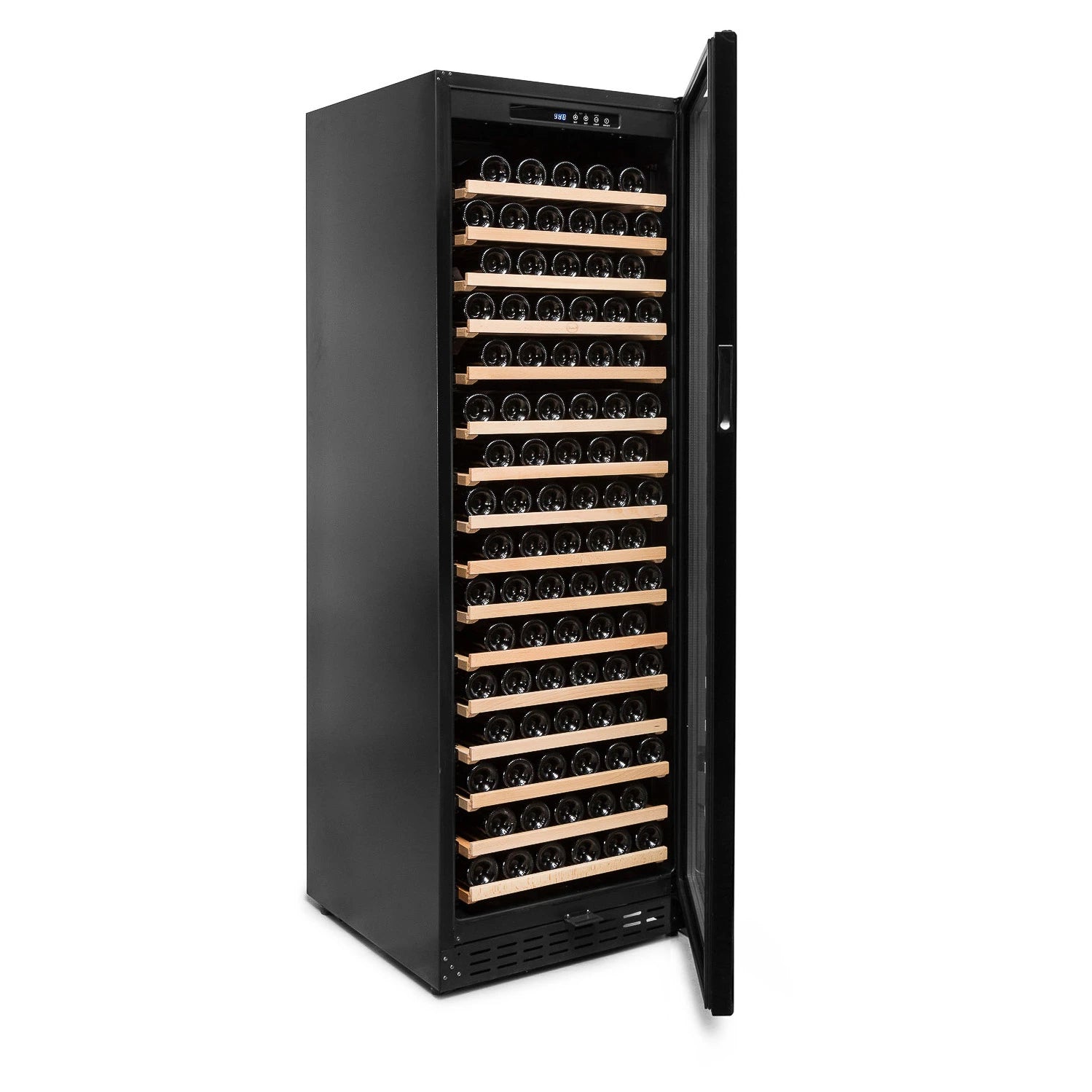 Cave de vinho Vinobox V168 GC 1T Black com controlo digital, luz interior e fechadura.
