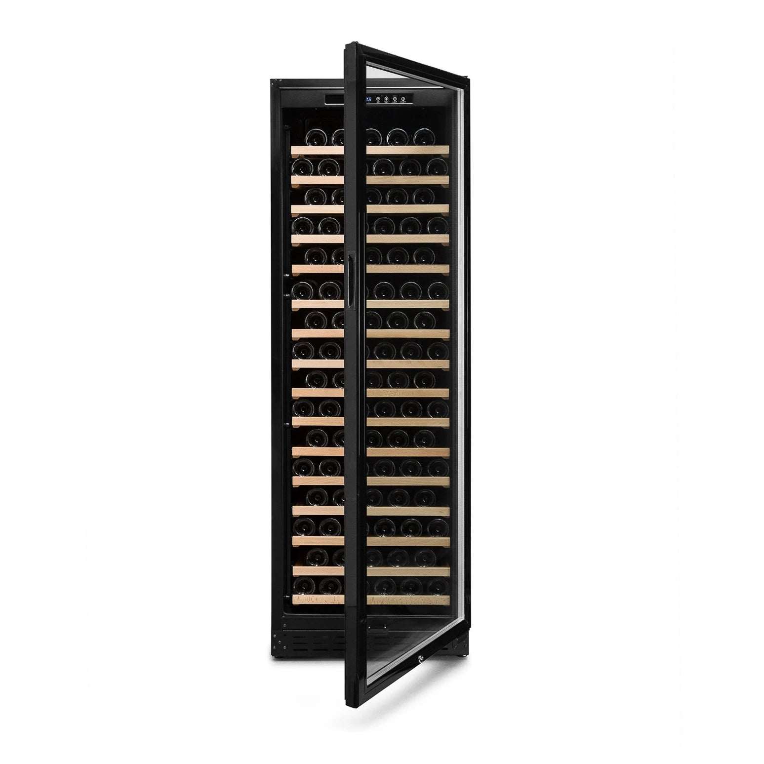 Cave de vinho Vinobox V168 GC 1T Black com compressor Inverter e sistema No Frost.