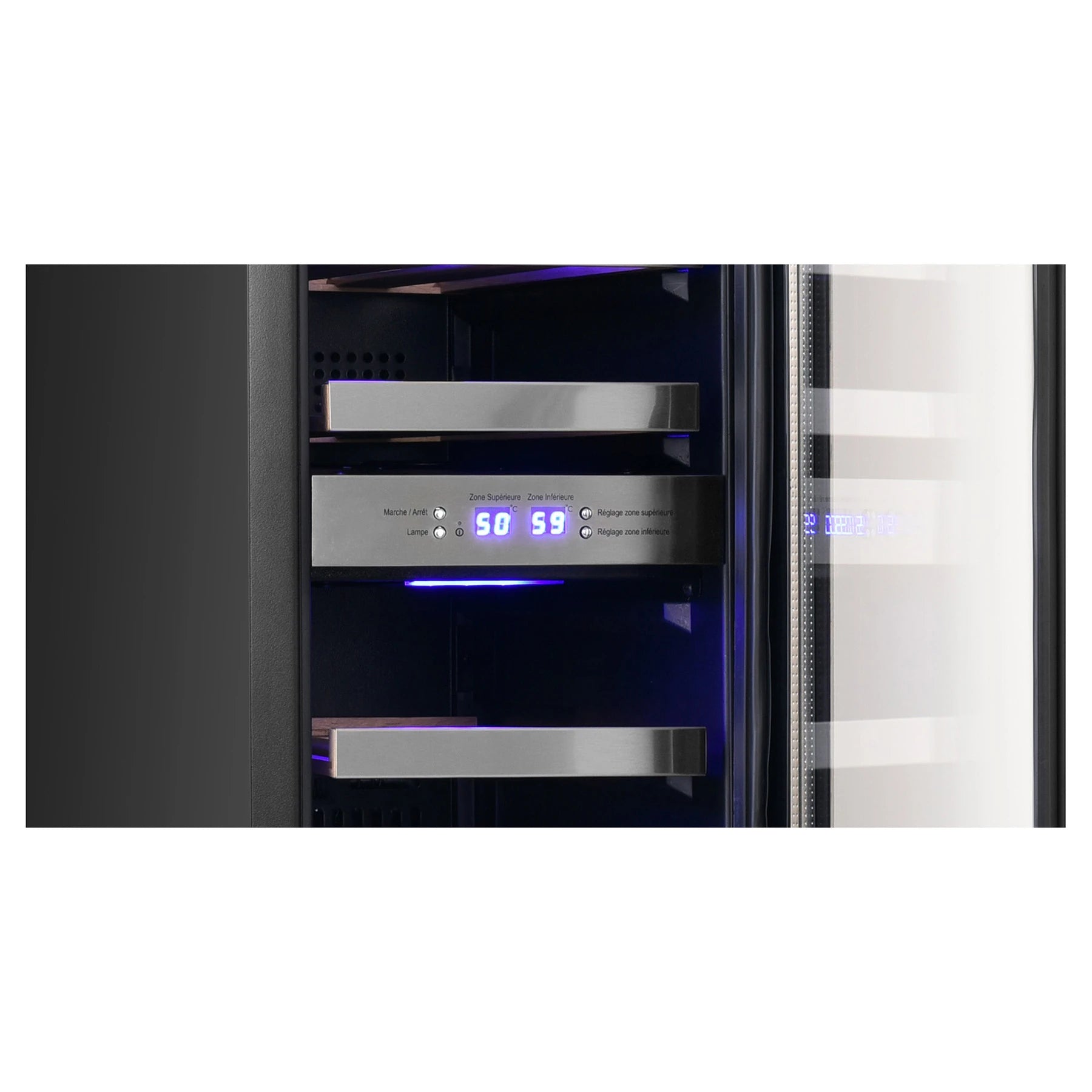 Cave de vinho dupla zona integrável 17 garrafas Le Chai LBN178 Black