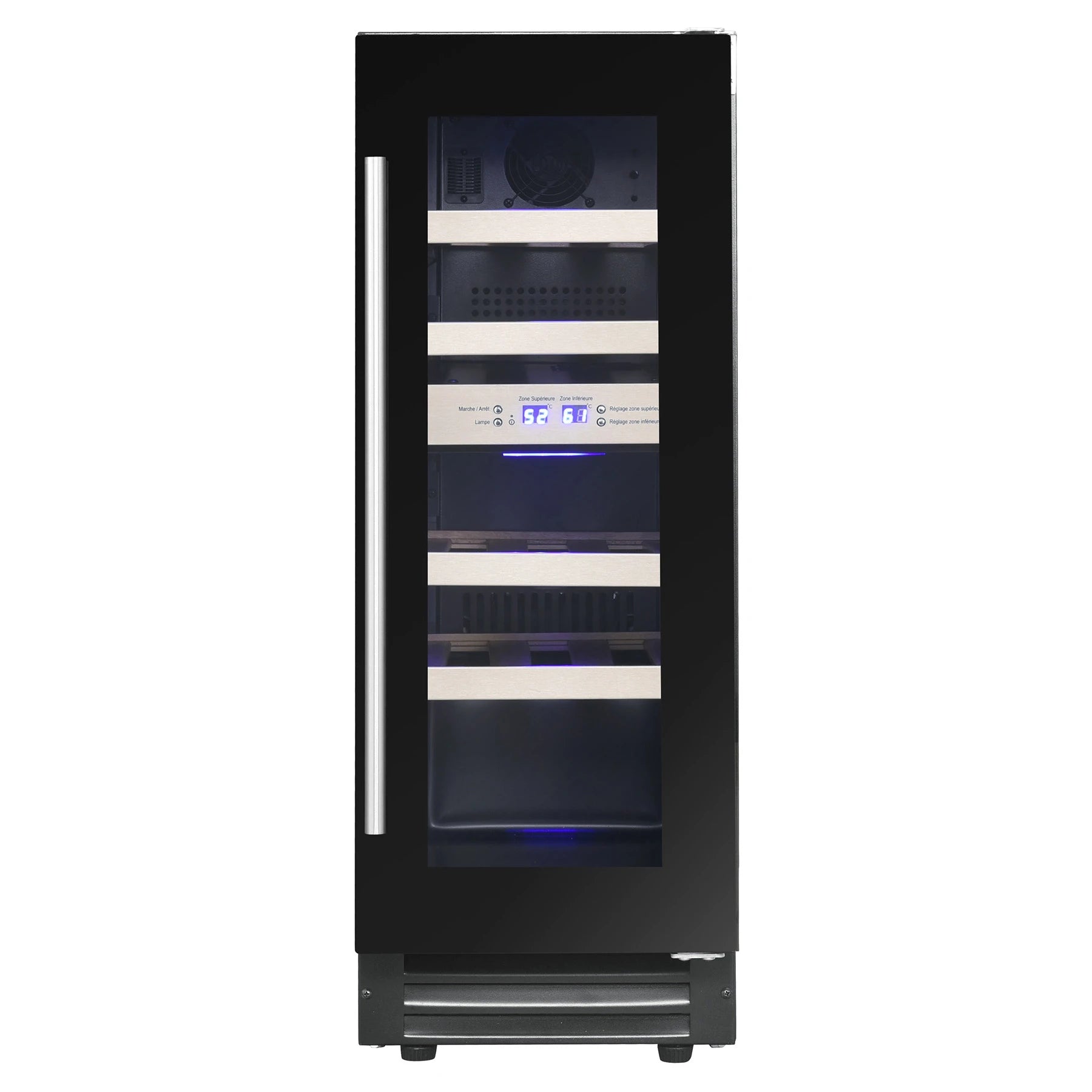Cave de vinho dupla zona integrável 17 garrafas Le Chai LBN178 Black