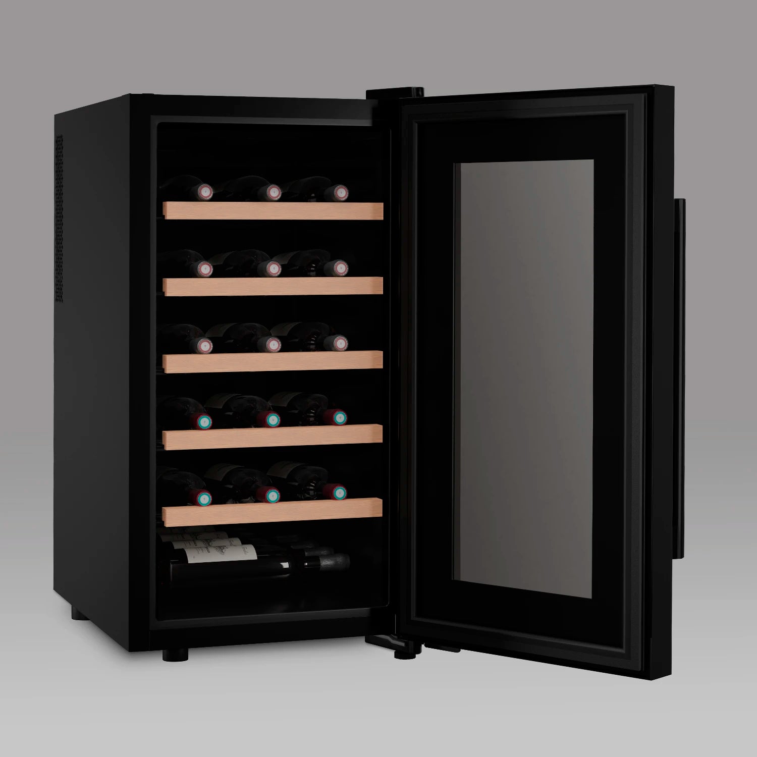 Cave de vinho Les Petits Champs CAVCB18 Black com sistema termoelétrico silencioso.