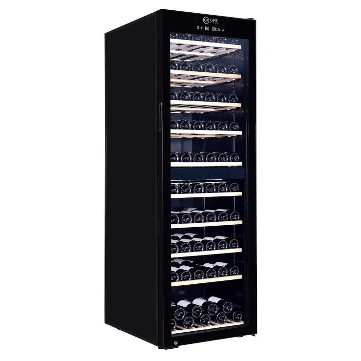 Cave de vinho Cave Vinum CV-180-N-2T com dupla zona independente para vinhos brancos, tintos e espumantes.