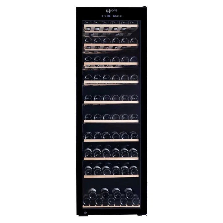Cave de vinho 180 garrafas Cave Vinum CV-180-N preta de grande capacidade com porta de vidro fumado UV.