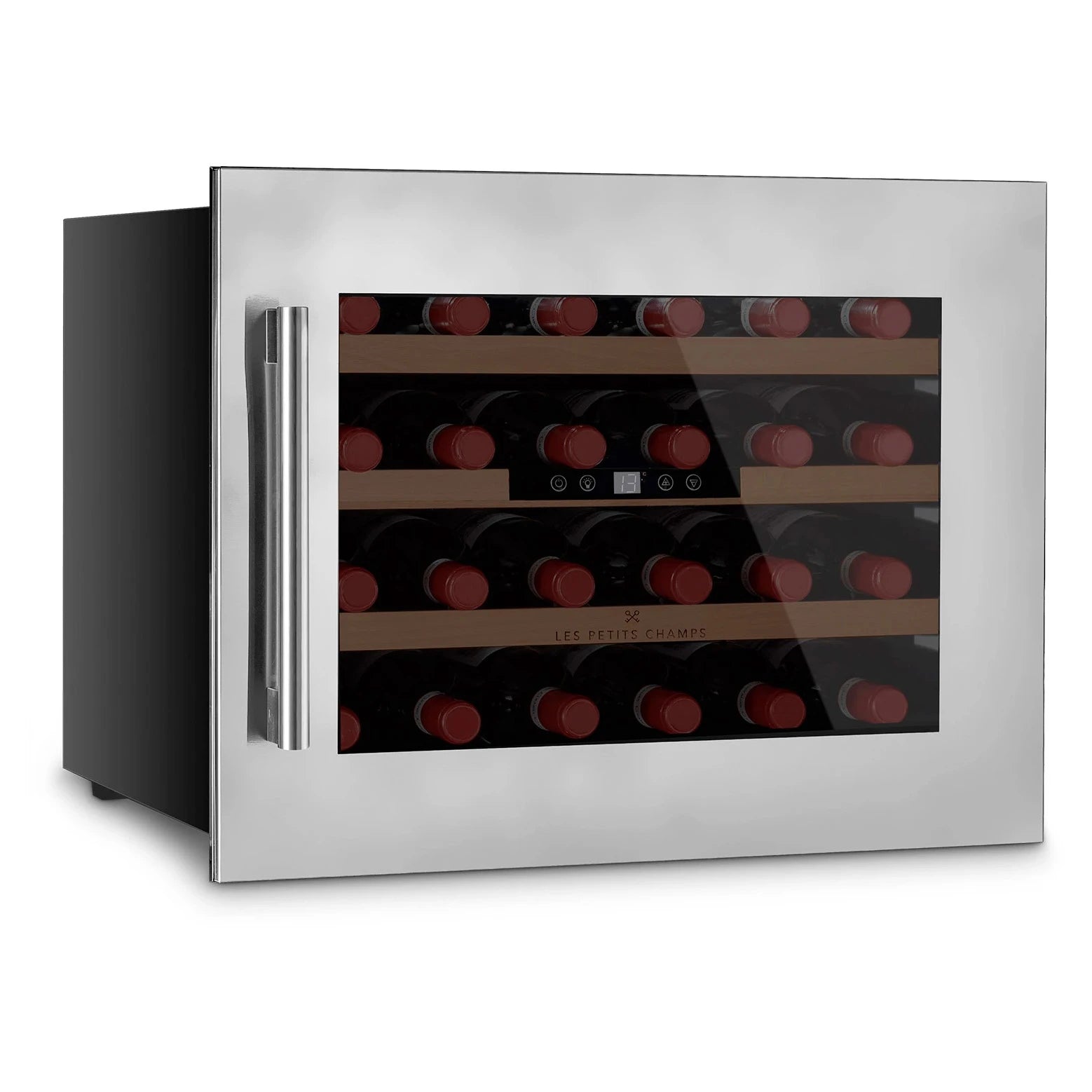 Cave de vinho Les Petits Champs CAVCI24 com capacidade para 24 garrafas e frio por compressor No-Frost.