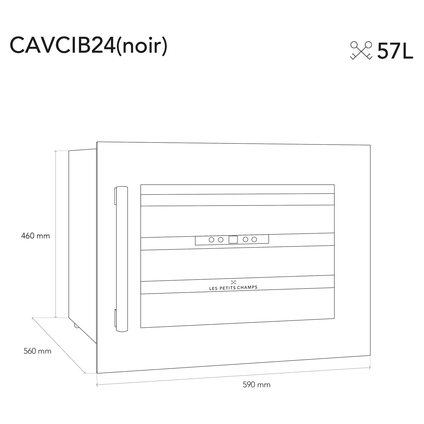 Cave de vinho 24 garrafas Les Petits Champs CAVCIB24
