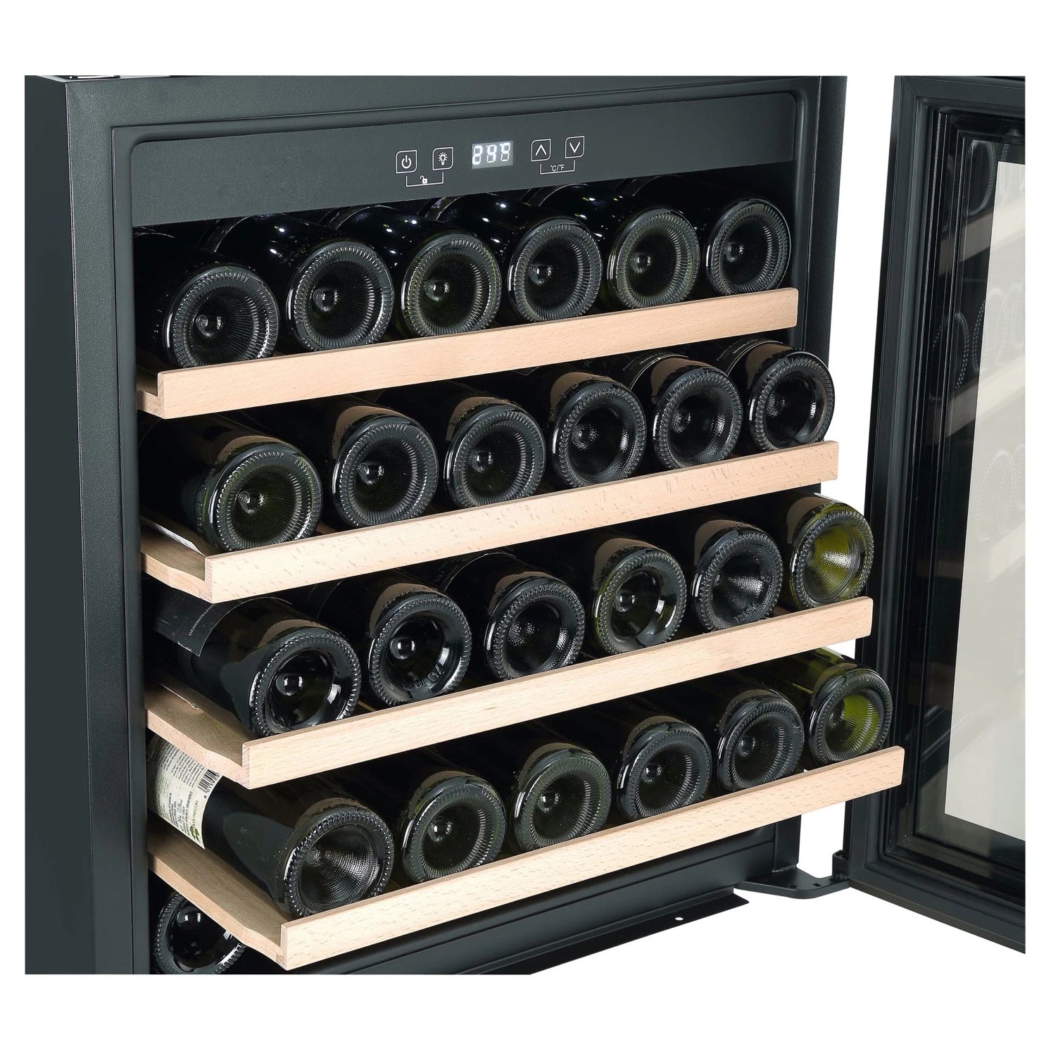 Cave de vinho Caviss SLEN132TBE4 para conservar vinhos entre 5 e 20 ºC.