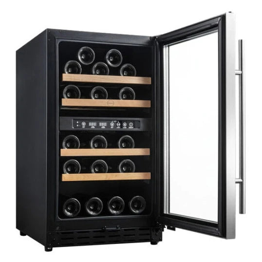 Cave de vinho Vinobox V40 GC 2T Inox com compressor antivibração e sistema No-Frost.