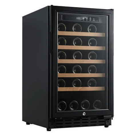 Cave de vinho Vinobox V40 GC 1T Black com compressor antivibração e temperatura de 5 a 18 ºC.