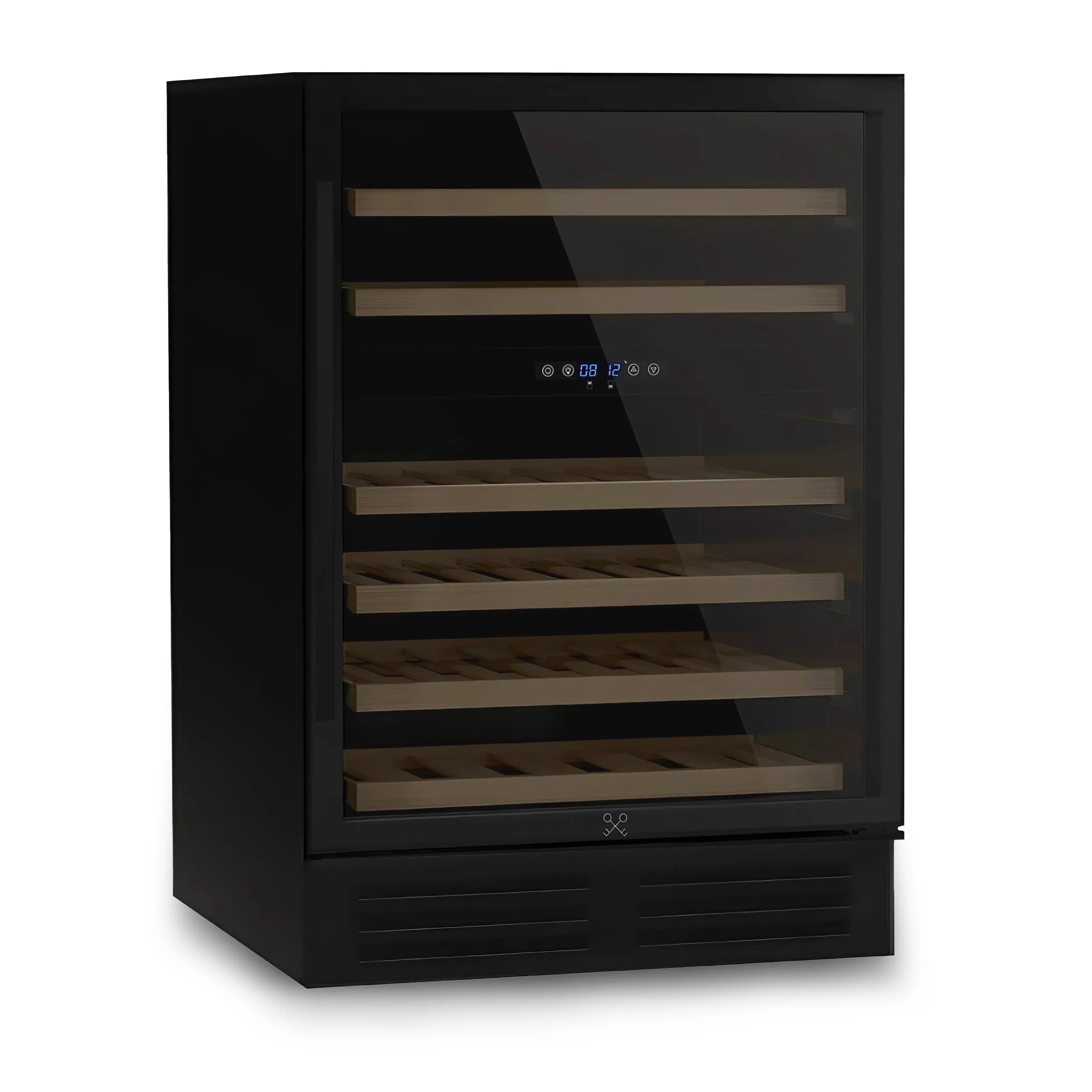Cave de vinho CAVCEDB46 com compressor, controlo digital e sistema de conservação multitemperatura.