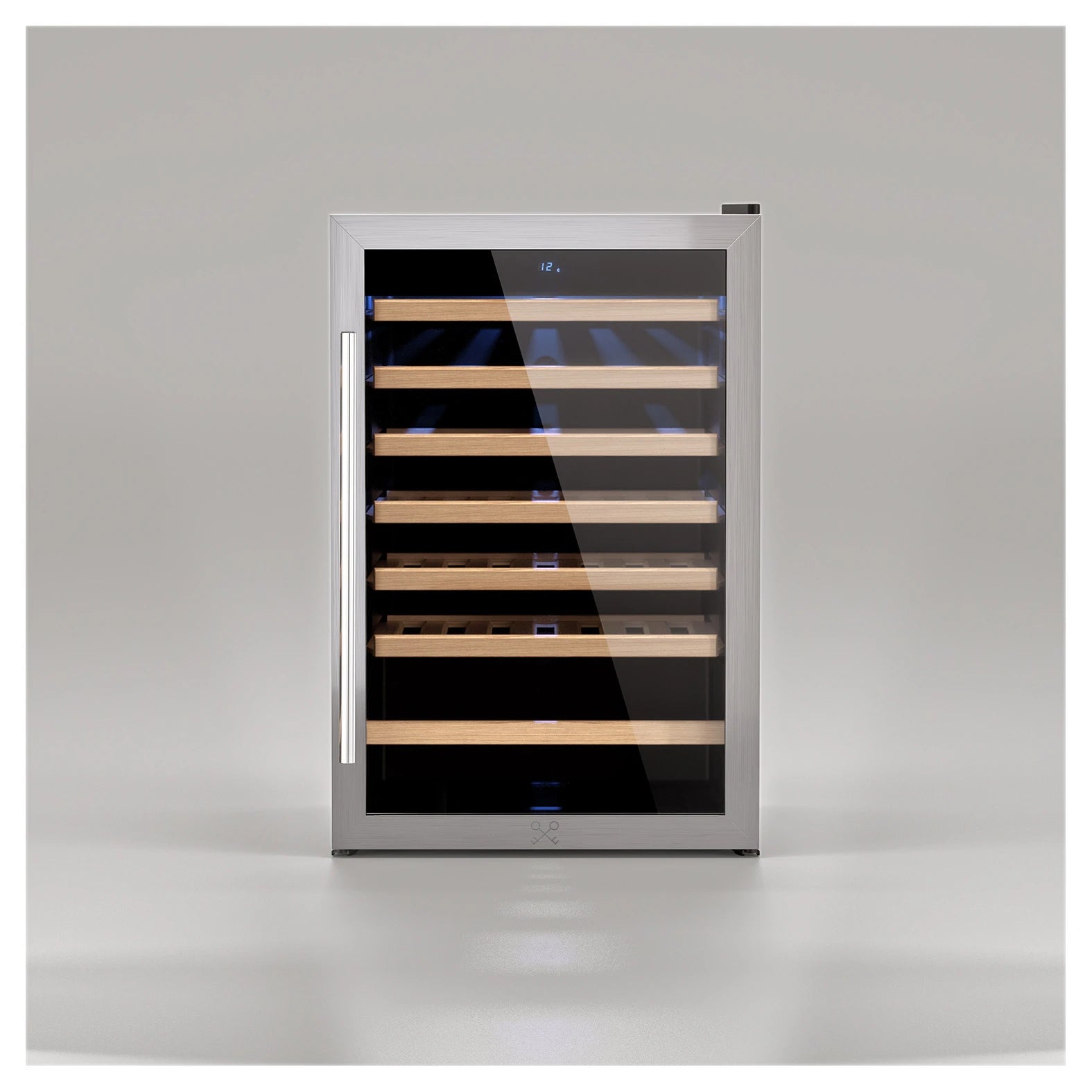 Cave de vinho 48 garrafas Les Petits Champs CAVC48 com compressor, porta em inox e vidro anti-UV.