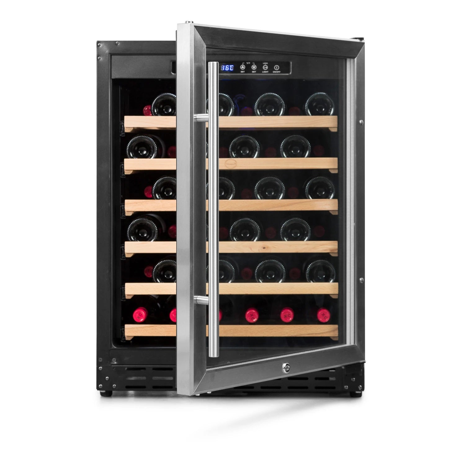 Cave de vinho 50 garrafas Vinobox V50 GC 1T Inox