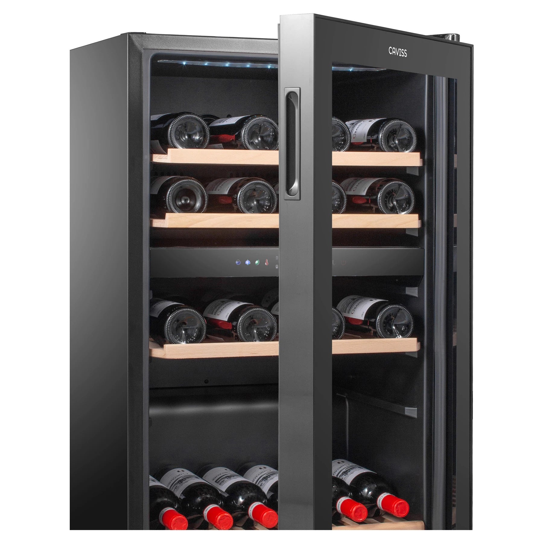 Cave de vinho Caviss C259CBEG de livre instalação para até 59 garrafas.
