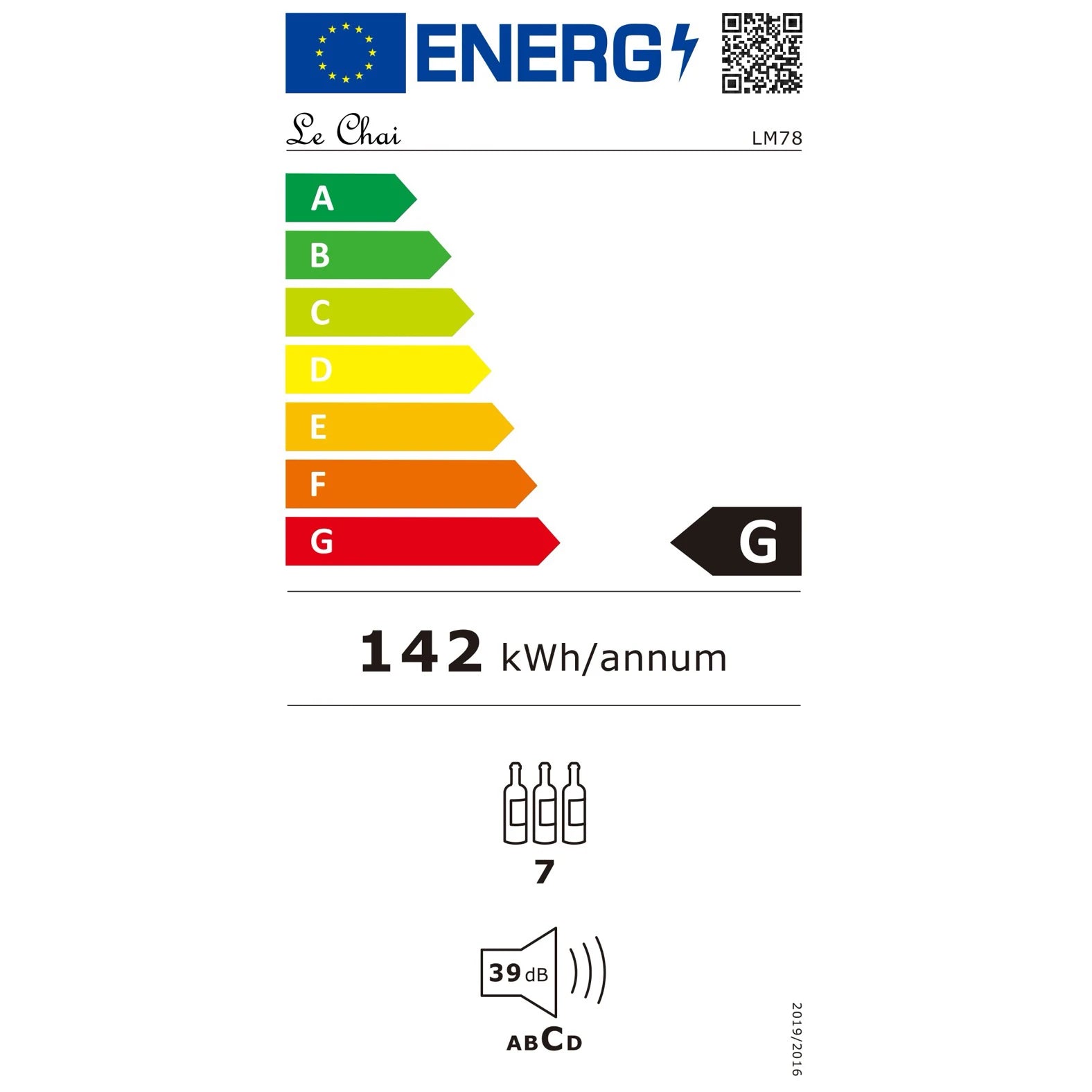 Cave de vinho integrável 7 garrafas Le Chai LMN78 Black