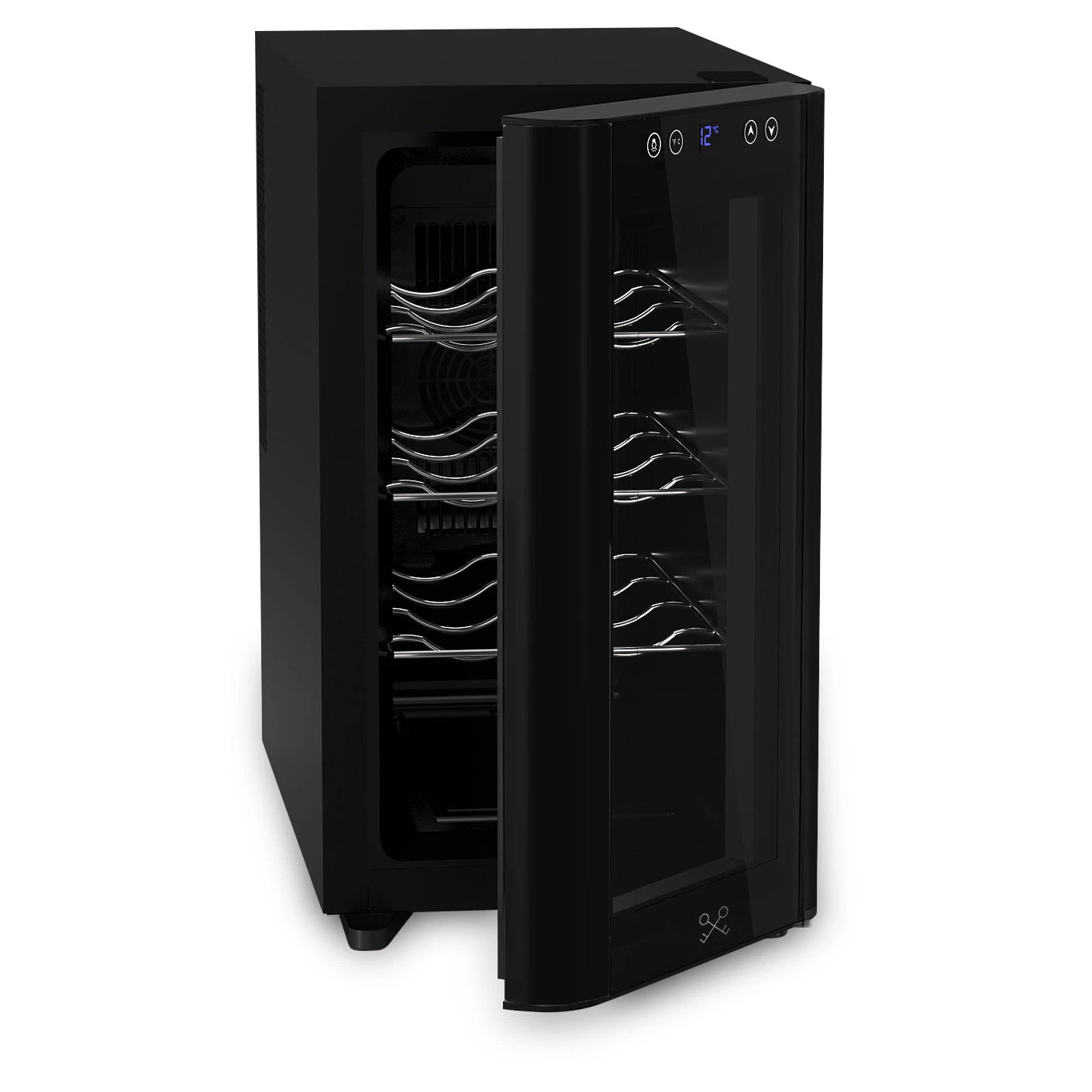 Cave de vinho Les Petits Champs CAVSB8 com sistema termoelétrico Peltier e controlo digital.
