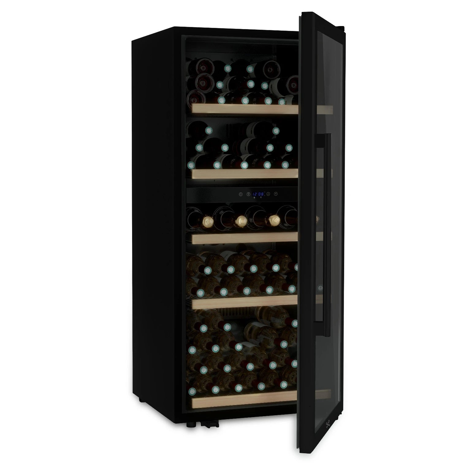 Cave de vinho 91 garrafas Les Petits Champs CAVCDB91 com dupla zona e porta de vidro anti-UV.