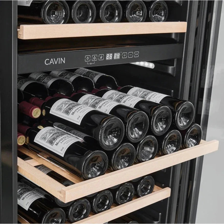 Diagrama de capacidade de Cave de vinho para 151 garrafas Cavin Arctic Collection 151D Fullglass black