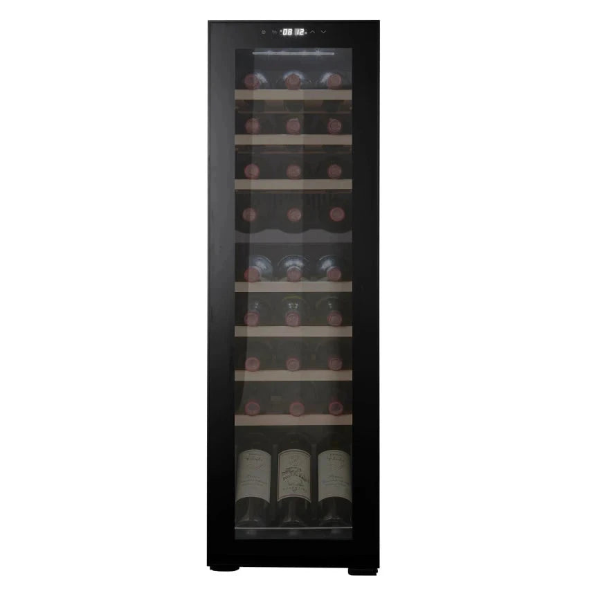 Esquema de instalação e dimensões de Cave de vinho para 27 garrafas Cavin Northern Collection 27 Black