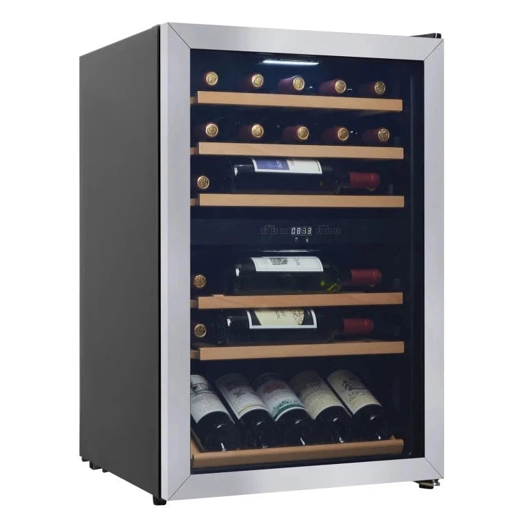 Esquema de instalação e dimensões de Cave de vinho para 37 garrafas Cavin Polar Collection 52 Stainless