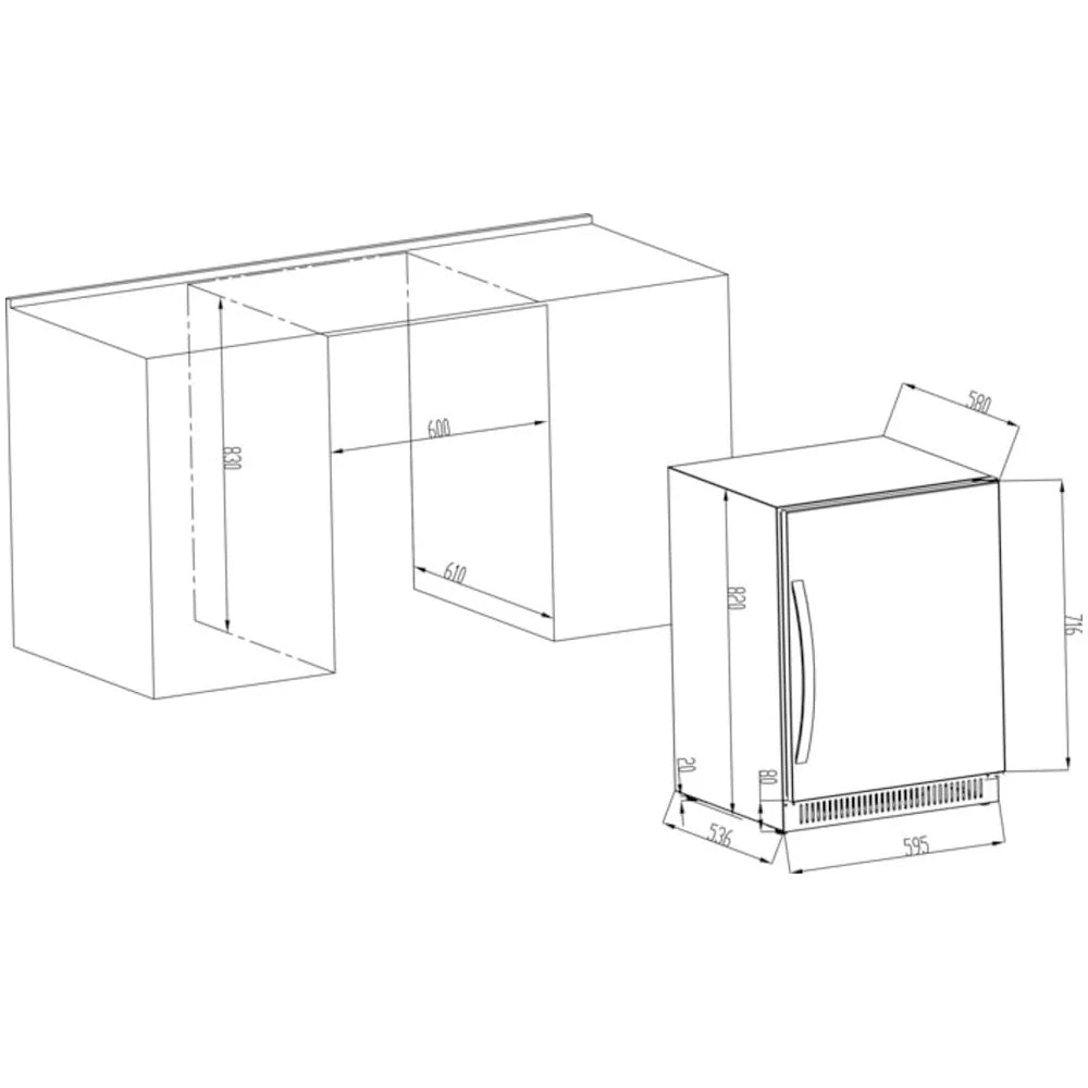 Cave de vinho para 40 garrafas Cavin Scandinavian Collection 40 Fullglass Black, imagem de produto 5