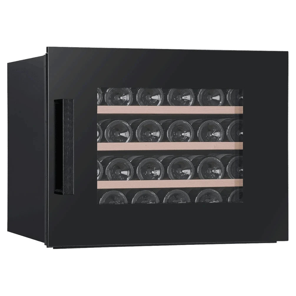 Cave de vinho Cavin Scandinavian Collection 45 Fullglass Black para 24 garrafas, vista frontal