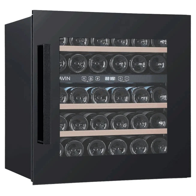 Cave de vinho para 30 garrafas Cavin Scandinavian Collection 60 Fullglass Black, vista frontal