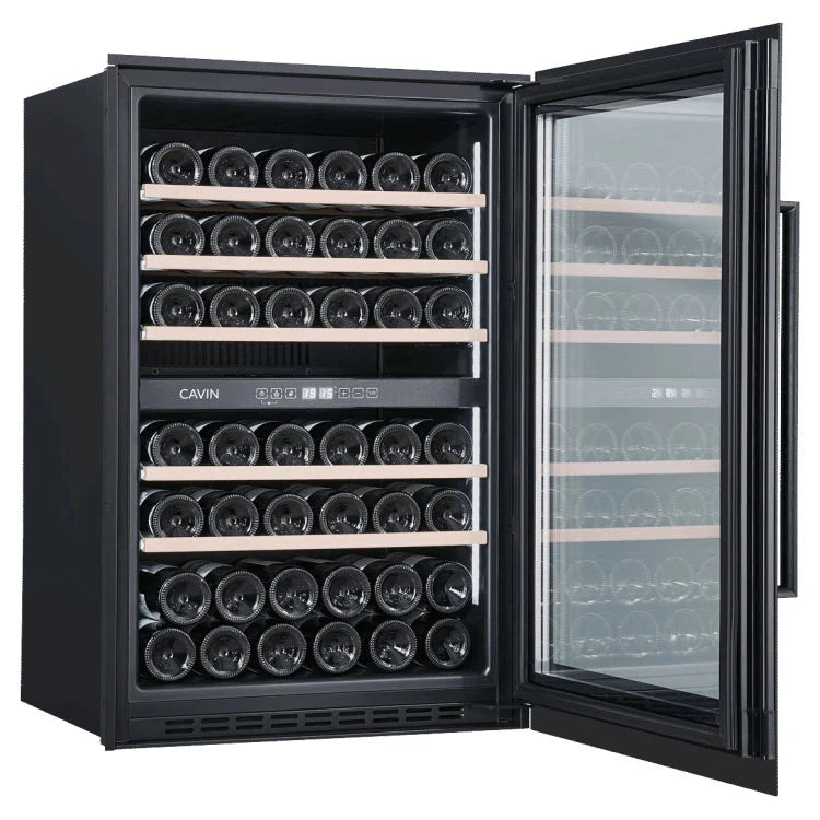 Diagrama de capacidade de Cave de vinho para 42 garrafas Cavin Scandinavian Collection 90 Fullglass Black