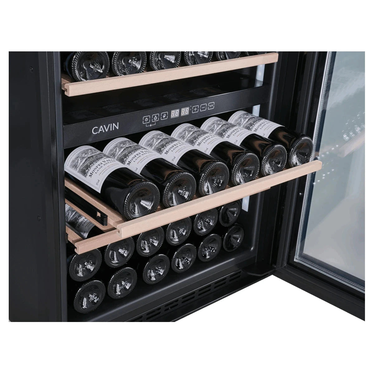 Cave de vinho para 42 garrafas Cavin Scandinavian Collection 90 Fullglass Black, imagem de produto 8