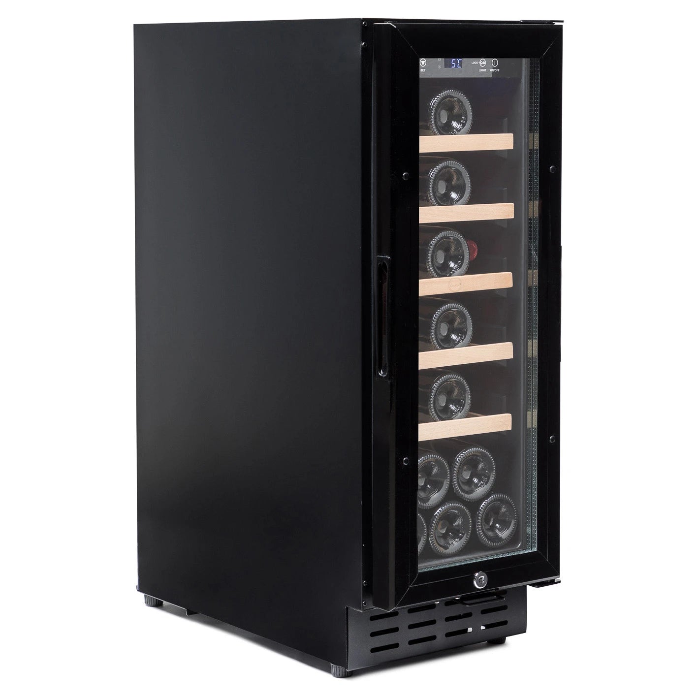 Cave de vinho Vinobox 20 Design Black com compressor antivibração e sistema No-Frost.
