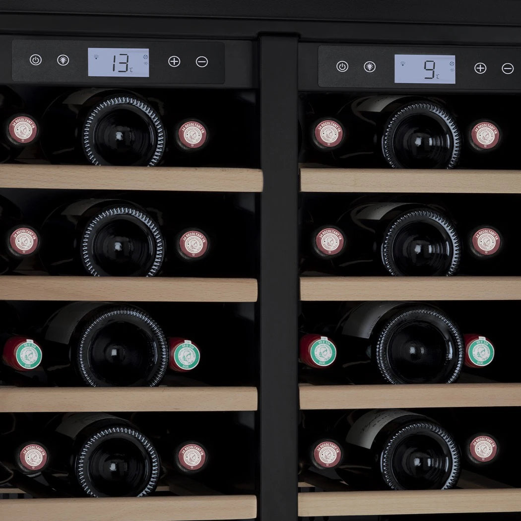 Cave de vinho CAVCEDB42 com compressor, controlo digital e conservação multitemperatura.