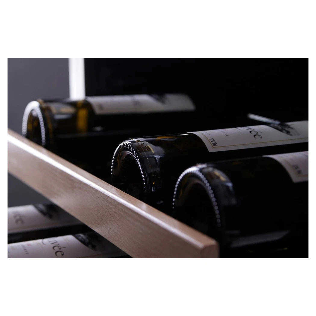 Cave de vinho para 45 garrafas mQuvée WineCave 60DD de dupla zona Fullglasss Black, vista 5
